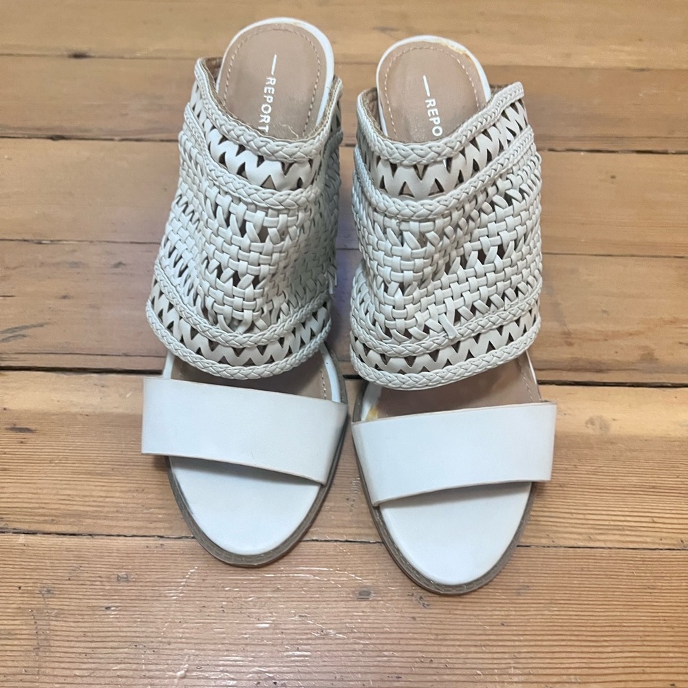 Report Women's Woven Cream Sandals